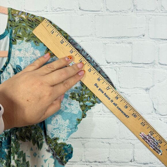 Fairy Ruffle Blouse Women Plus Size 2X Grunge Artsy Retro Layered Stretch Top - Picture 7 of 10